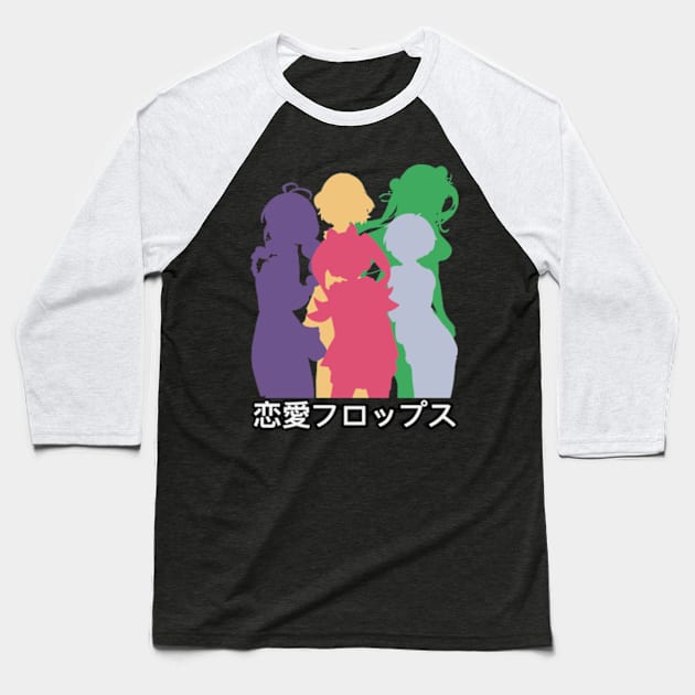 All main female characters in Love flops anime show marked by their respective hair colors Baseball T-Shirt by Animangapoi